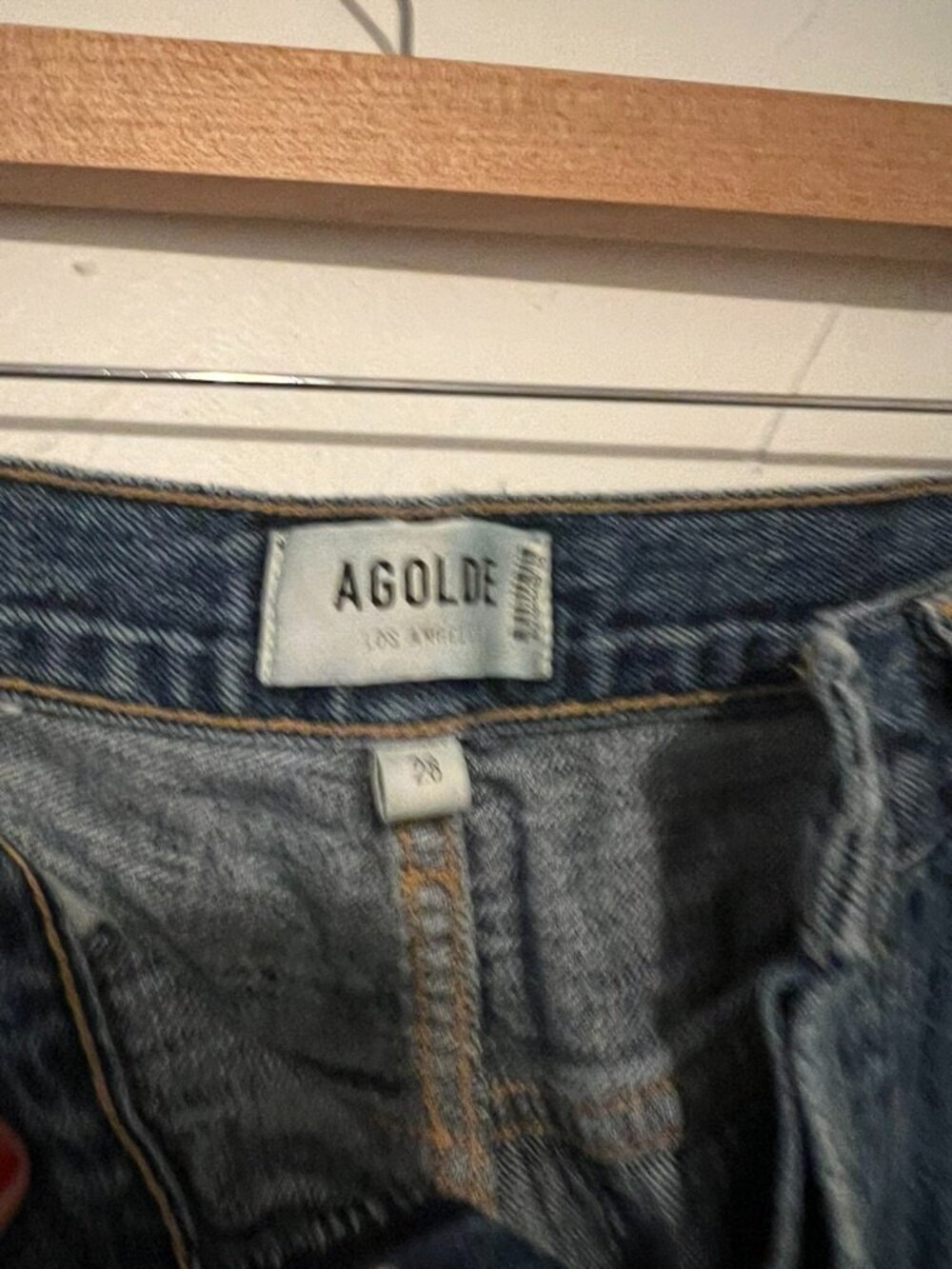 Agolde Riley High Rise Straight Crop In Frequency Size 28 - Picture 6 of 9